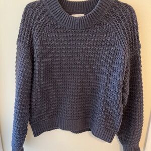 Dark grey, size small sweater.